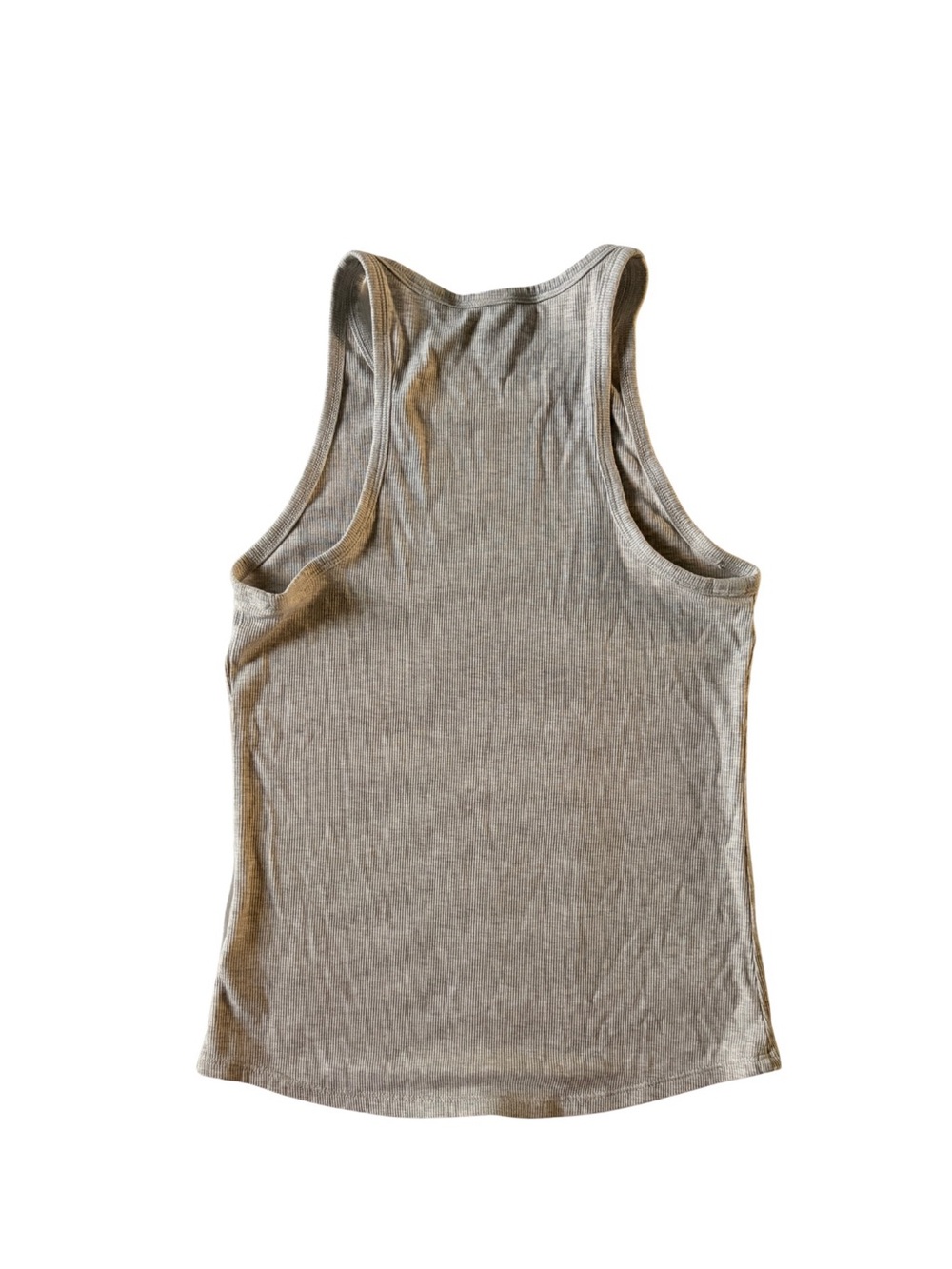 Athleta Cream Ribbed Racerback Tank - Picture 2 of 2